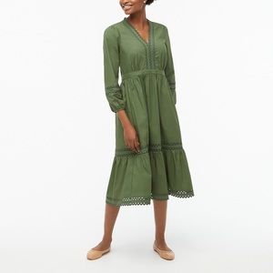 J. Crew green midi dress